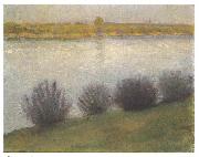 August Macke At the Rhine near Hersel oil